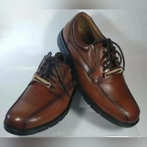 DOCKERS Mens Trustee 2.0 Oxford Shoes Brown Leather Lace Up Bicycle Toe 8 M New